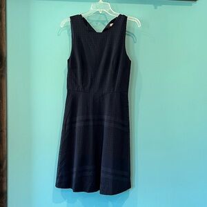 Skies Are Blue Navy Textured Sleeveless Midi Dress